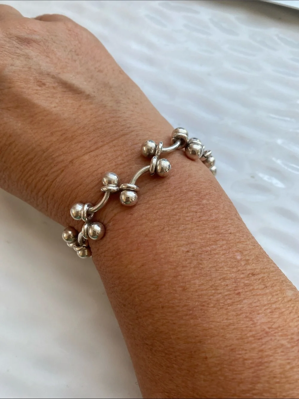 Silpada Sterling Silver Baby DNA Link Bracelet Fits up to 7.5 inches